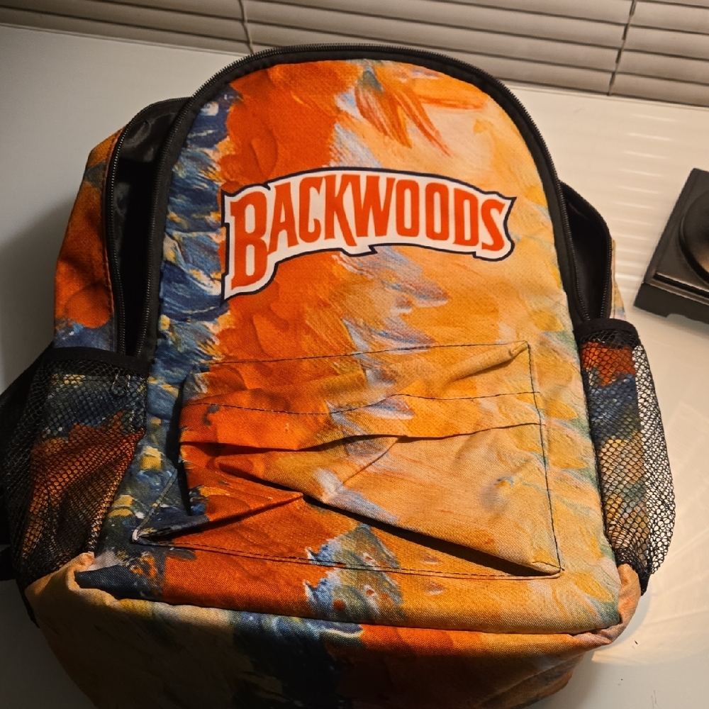 Backwoods Vibrant Orange and Blue Men's Backpack